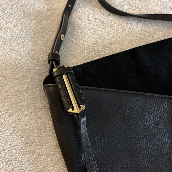 Stella & Dot- Covet- Genuine Leather/suede crossbody-black - Picture 3 of 9
